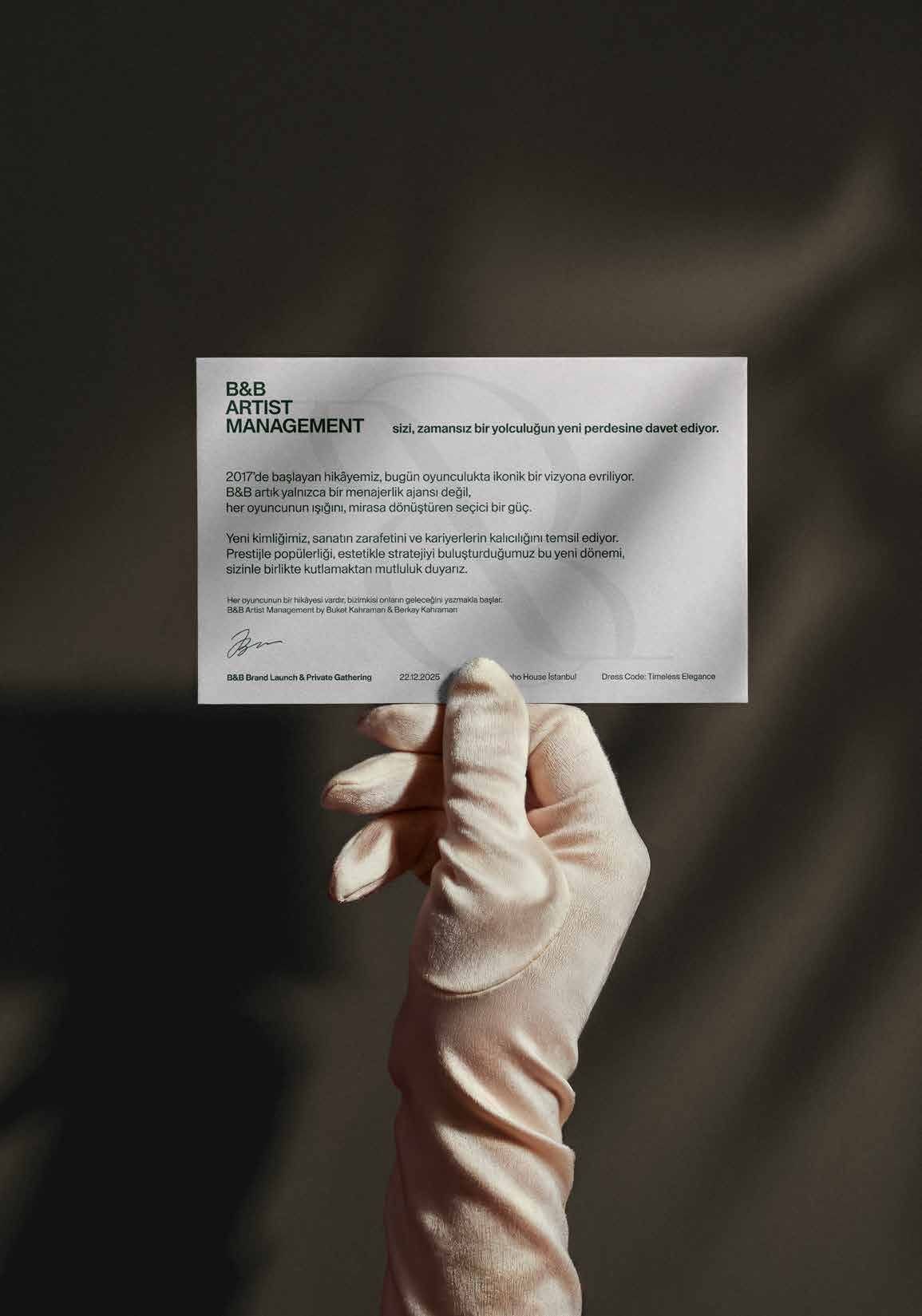 B&B Artist Management — Art direction & brand identity
